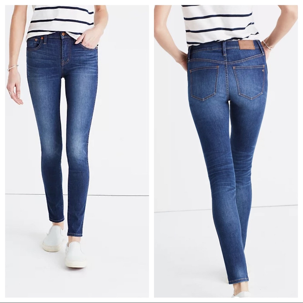Madewell 9" High-rise Skinny Stretch Jeans Polly Dark Wash Women’s Sz 31